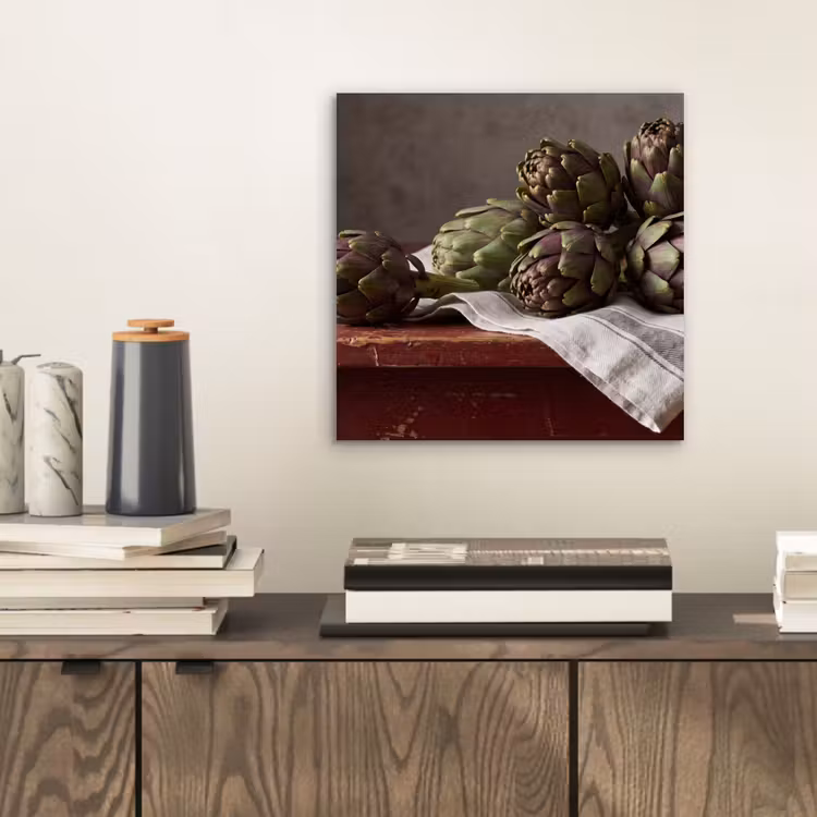 Aluminium schilderij - Artisjok - Eten - Rustiek — 2