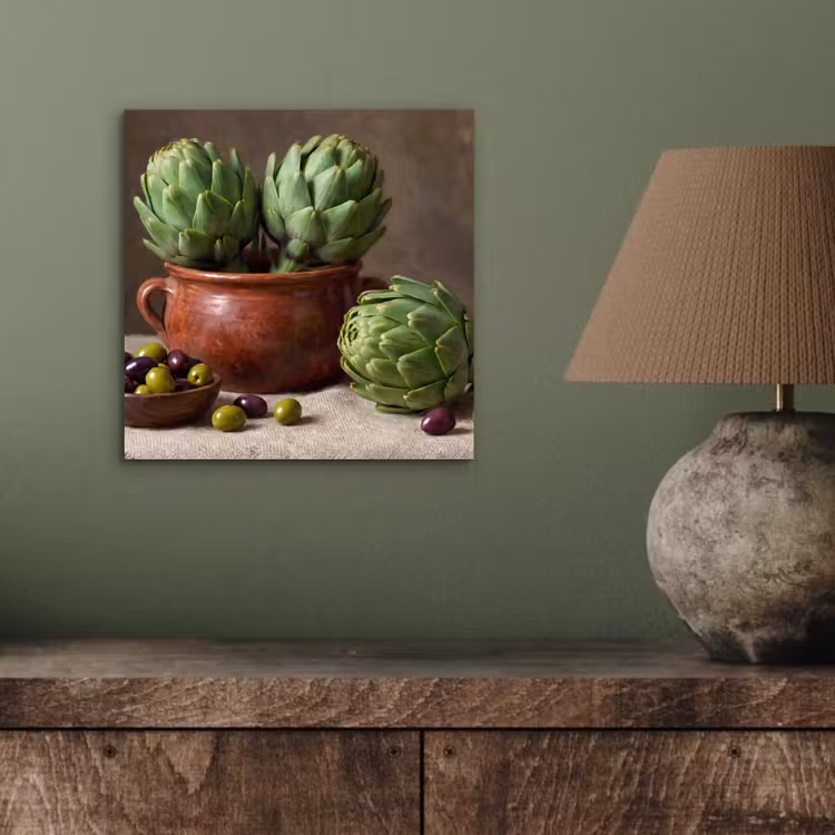 Aluminium schilderij - Artisjokken - Olijven - Eten — 3
