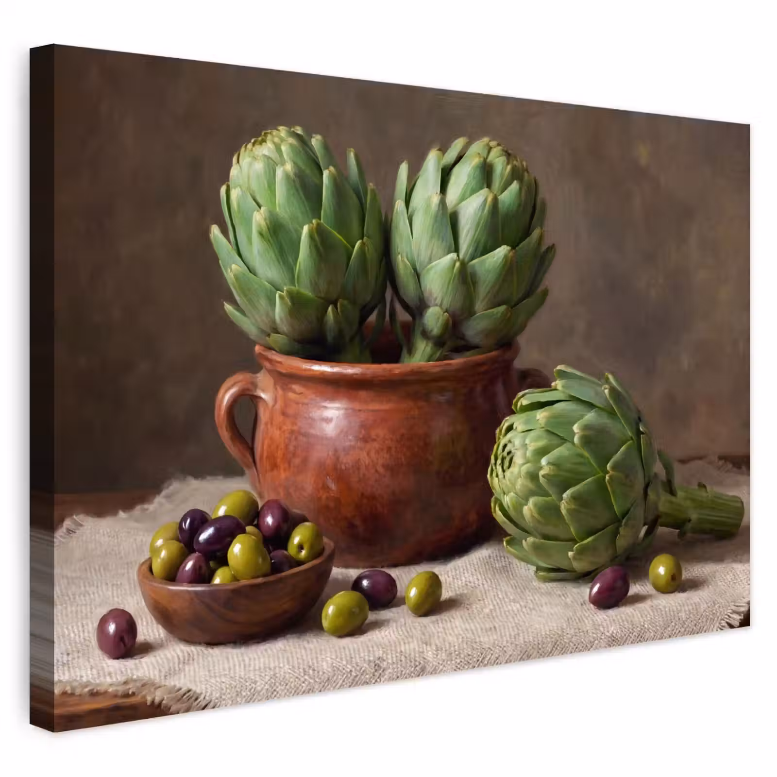 Buiten canvas - Artisjokken - Olijven - Eten — 1
