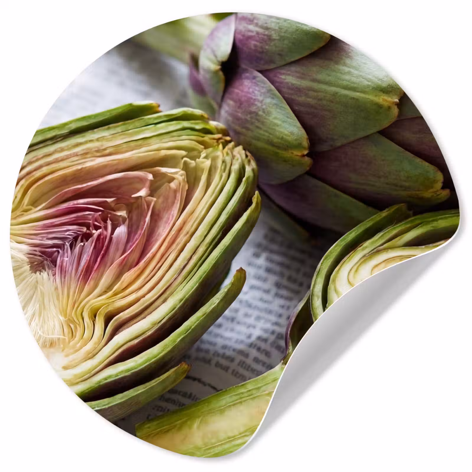 Behangcirkel - Artisjok - Doorgesneden - Eten — 1