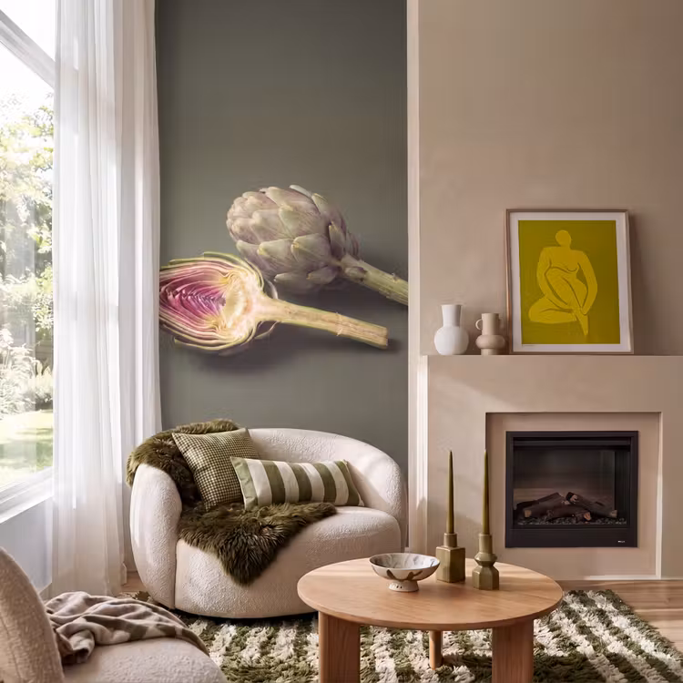 Behang - Artisjok - Paars - Voedsel — 1