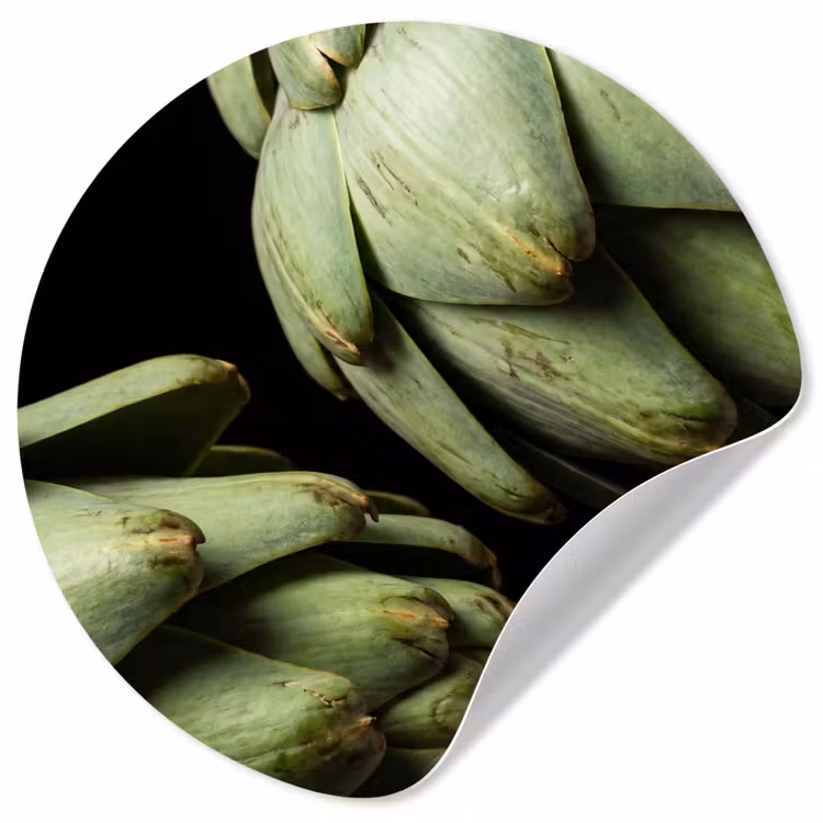 Behangcirkel - Artisjok - Groen - Eten — 1