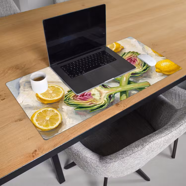 Bureau onderlegger - Artisjok - Citroen - Eten — 3
