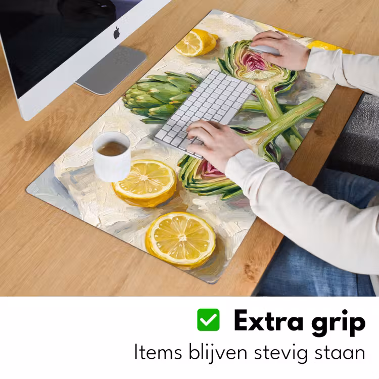 Bureau onderlegger - Artisjok - Citroen - Eten — 6