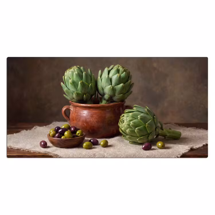Bureau onderlegger - Artisjokken - Olijven - Eten — 2
