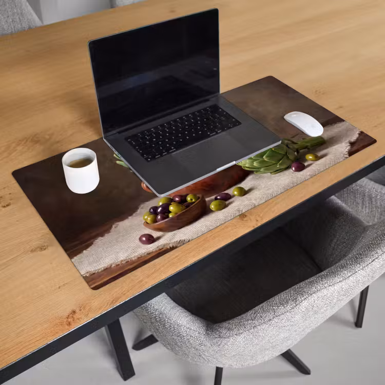 Bureau onderlegger - Artisjokken - Olijven - Eten — 3