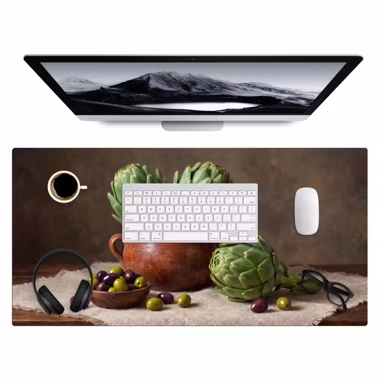 Bureau onderlegger - Artisjokken - Olijven - Eten — 4