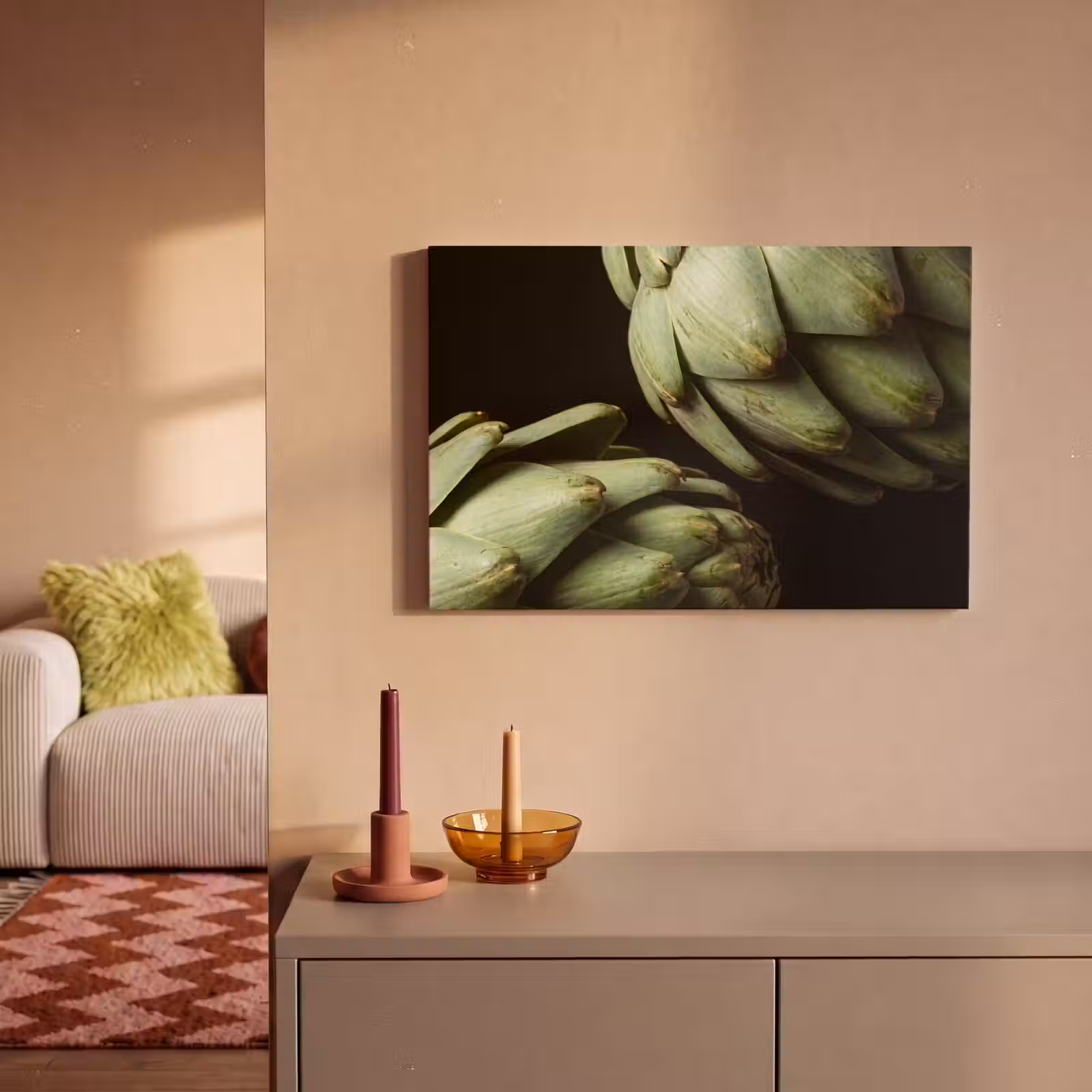 Canvas schilderij - Artisjok - Groen - Eten — 1