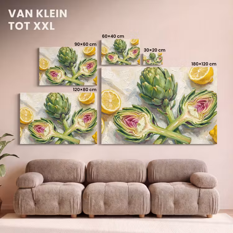 Canvas schilderij - Artisjok - Citroen - Eten — 7