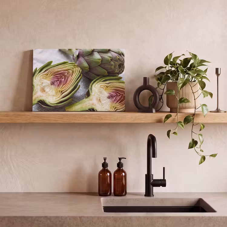 Canvas schilderij - Artisjok - Doorgesneden - Eten — 3