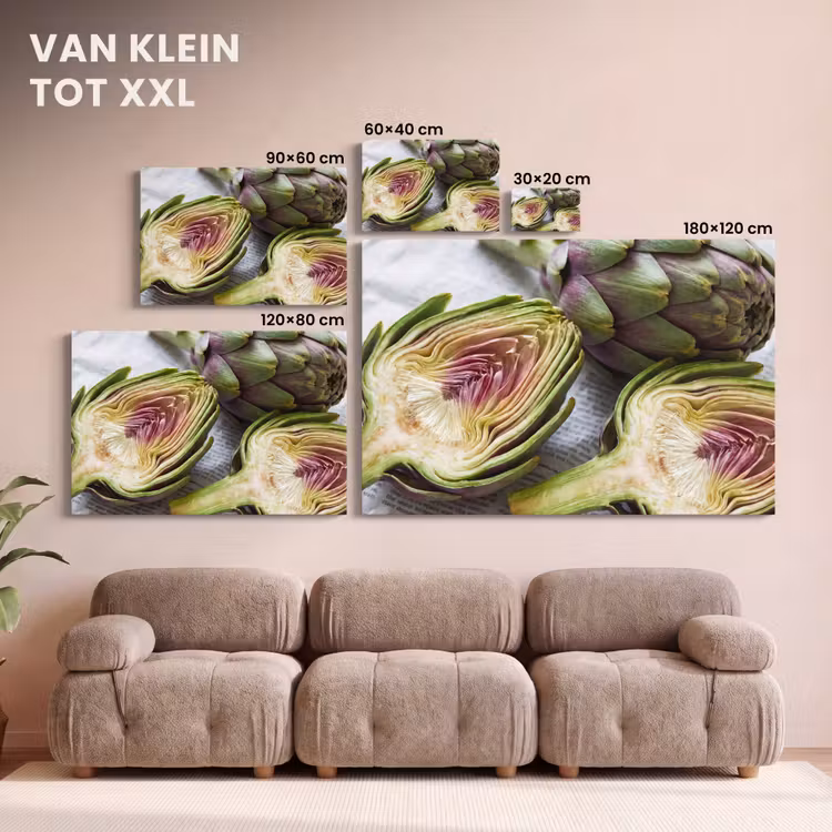 Canvas schilderij - Artisjok - Doorgesneden - Eten — 7