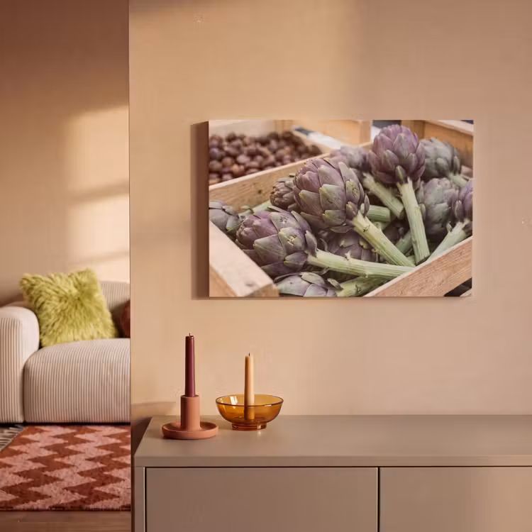Canvas schilderij - Groenten - Markt - Vers — 1