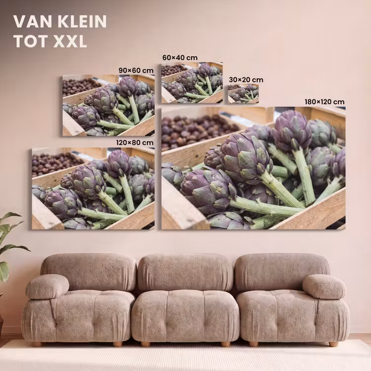Canvas schilderij - Groenten - Markt - Vers — 7