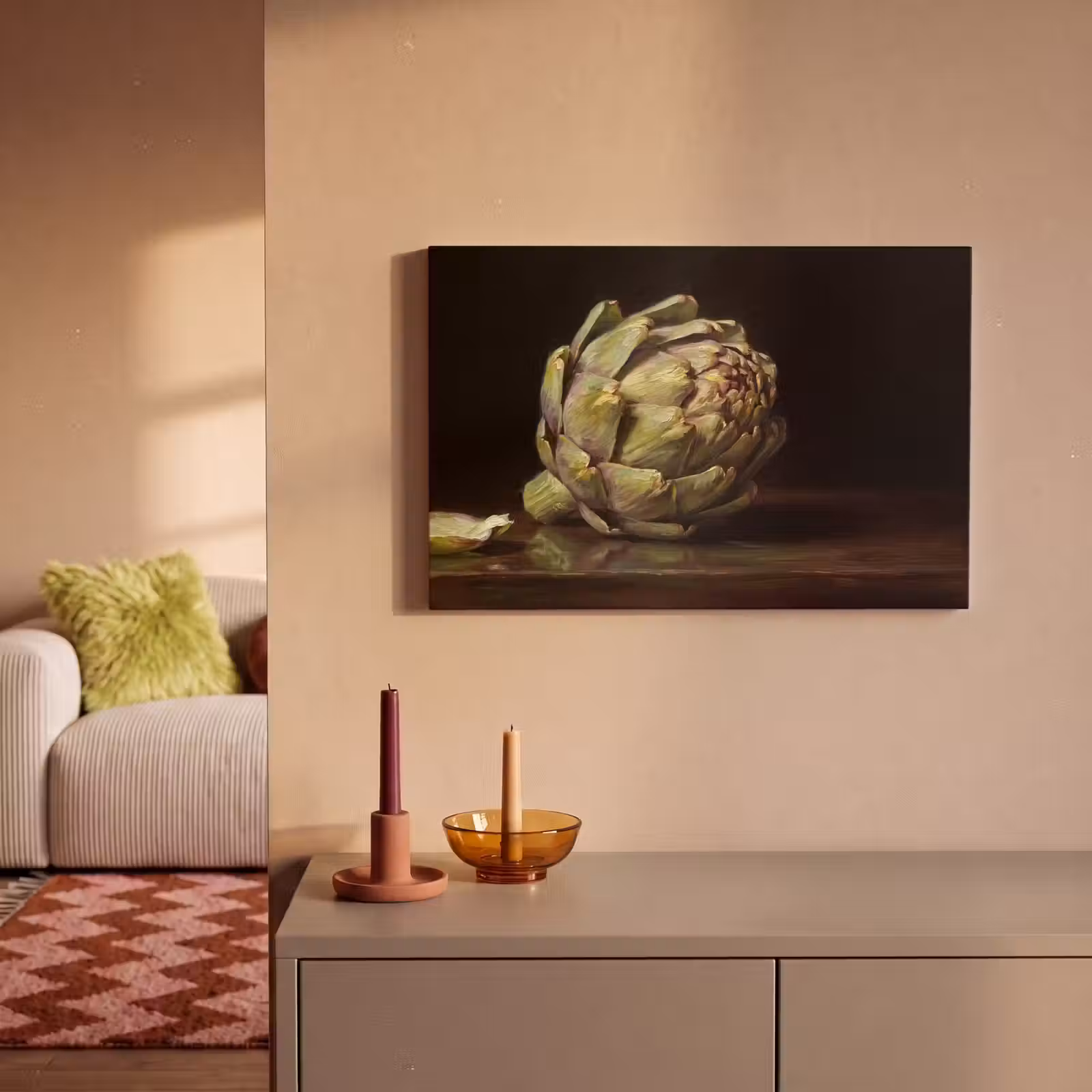 Canvas schilderij - Artichok - Eten - Klassiek — 1