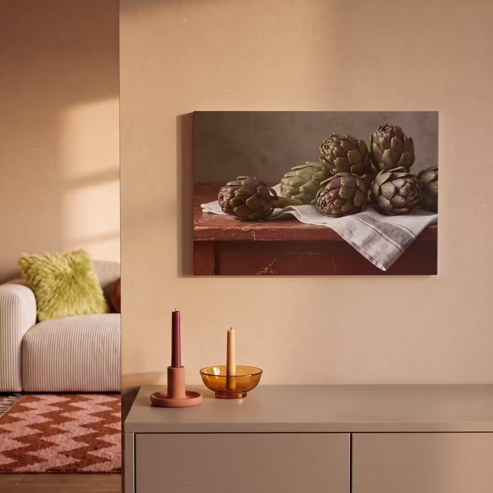 Canvas schilderij - Artisjok - Eten - Rustiek — 1