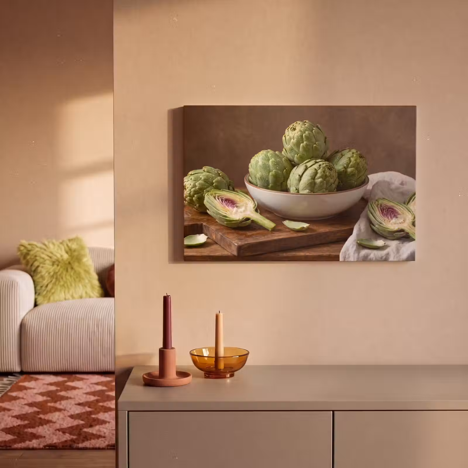 Canvas schilderij - Groenten - Artisjok - Keuken — 1