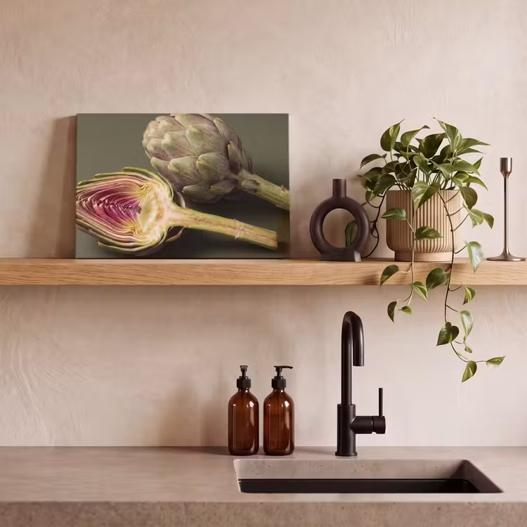 Canvas schilderij - Artisjok - Paars - Voedsel — 3