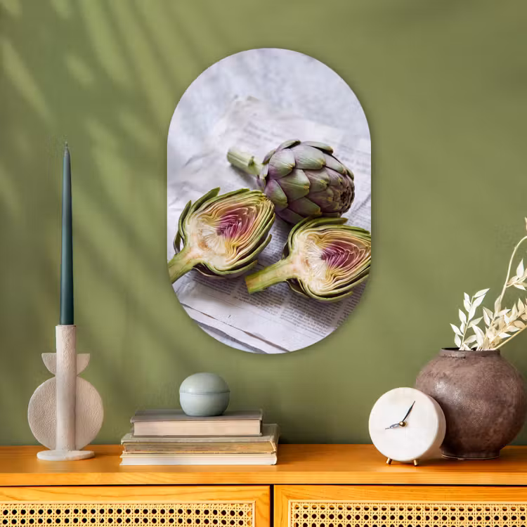 Muurovaal - Kunststof - Artisjok - Doorgesneden - Eten — 2