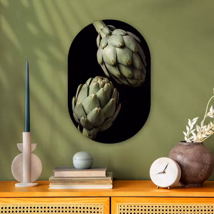 Muurovaal - Kunststof - Artisjok - Groen - Eten — 2