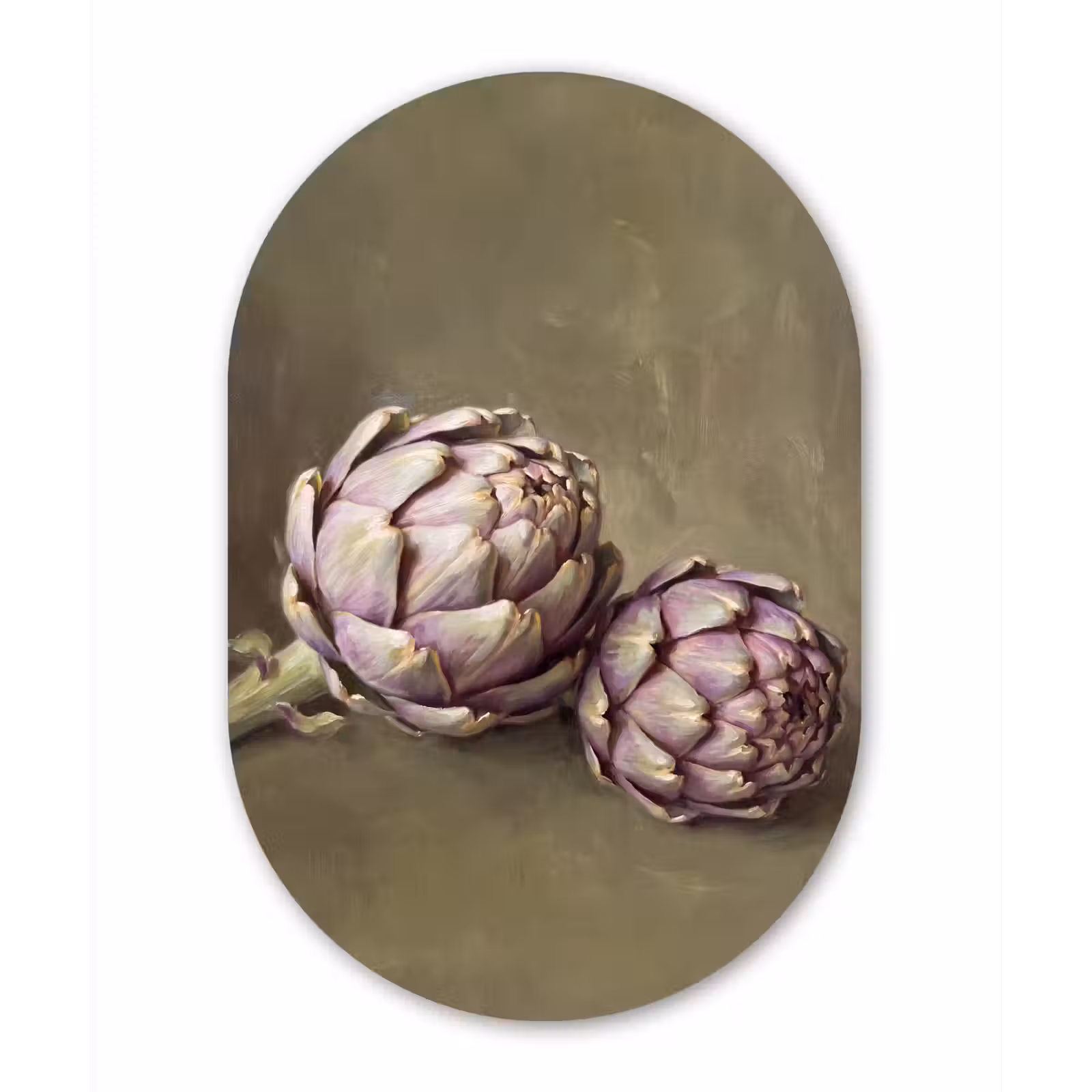 Muurovaal - Glas - Groente - Stilleven - Schilderij — 1