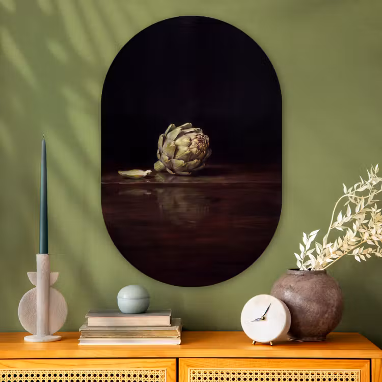 Muurovaal - Glas - Artichok - Eten - Klassiek — 2