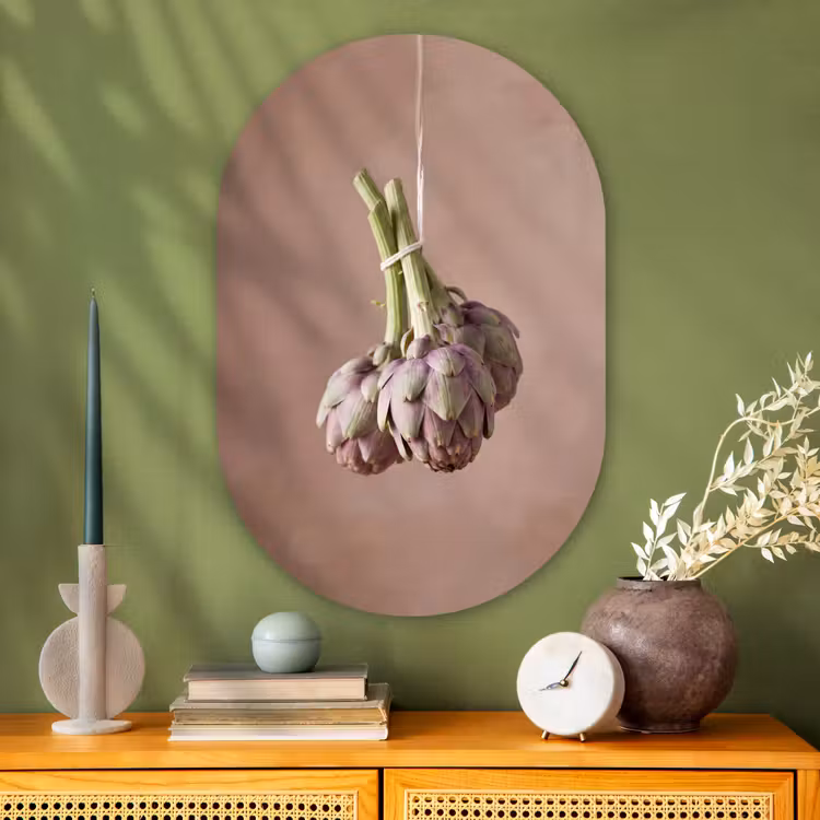 Muurovaal - Glas - Artisjokken - Hangend - Groenten — 2