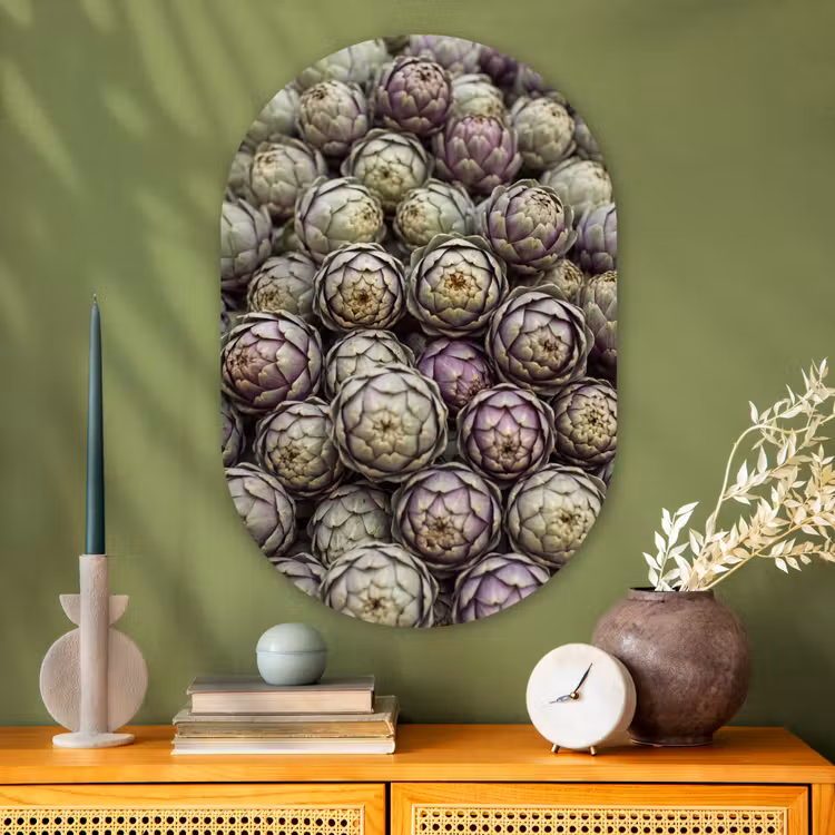 Muurovaal - Glas - Groenten - Vers - Eten — 2