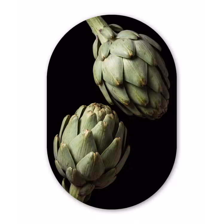 Muurovaal - Glas - Artisjok - Groen - Eten — 1