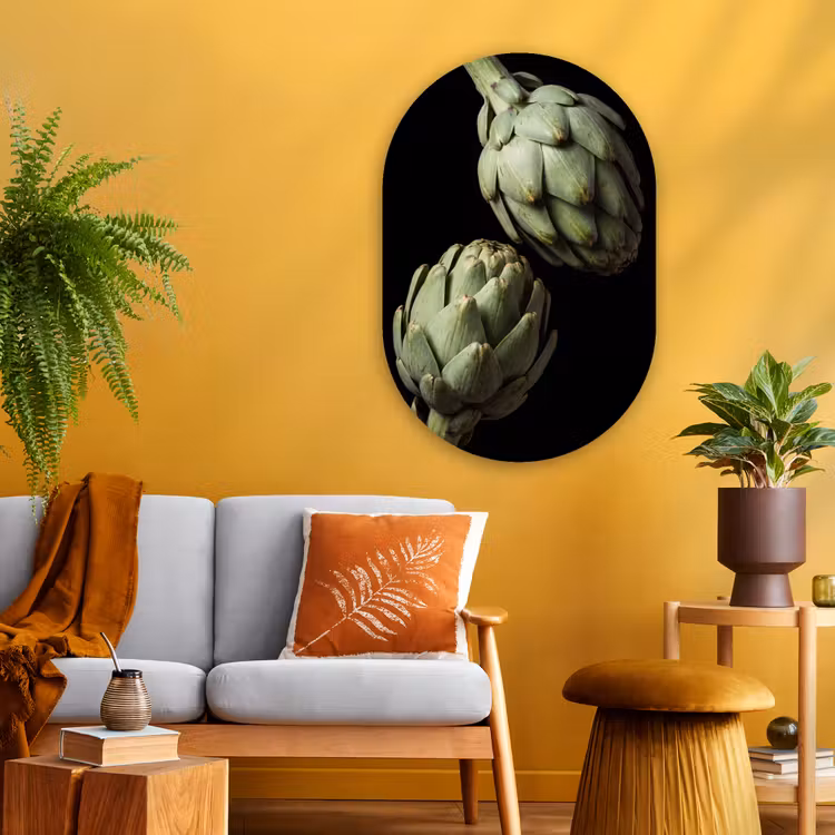 Muurovaal - Glas - Artisjok - Groen - Eten — 3