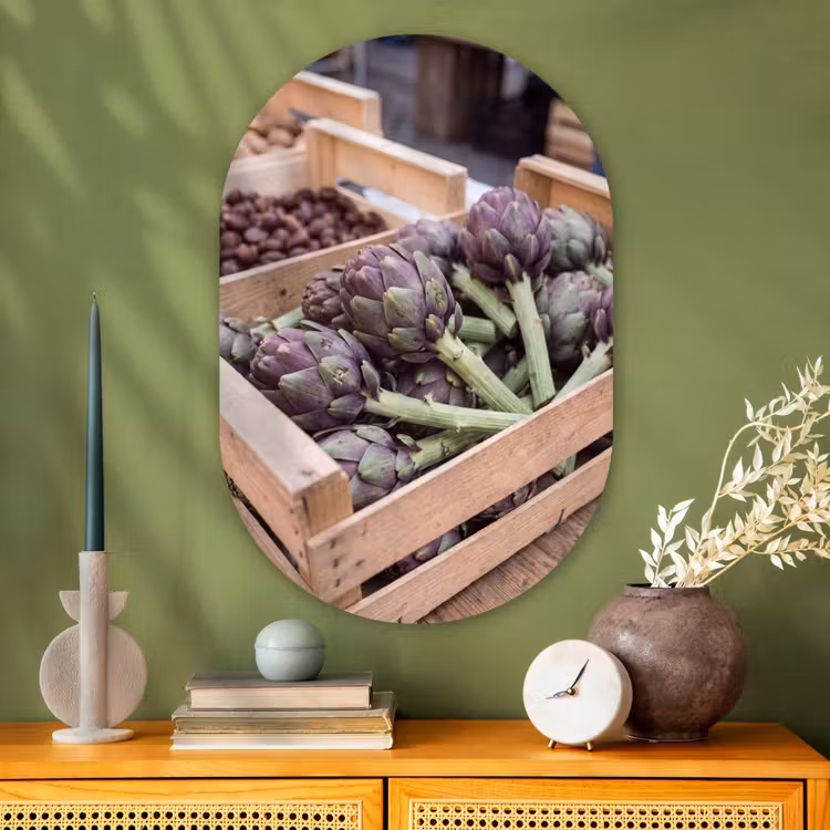 Muurovaal - Glas - Groenten - Markt - Vers — 2