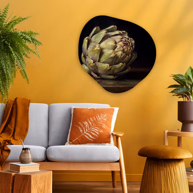 Organisch schilderij - Glas - Artichok - Eten - Klassiek — 3
