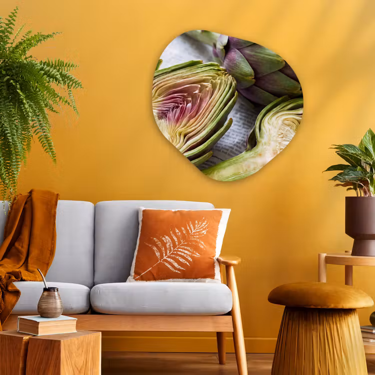 Organisch schilderij - Glas - Artisjok - Doorgesneden - Eten — 3