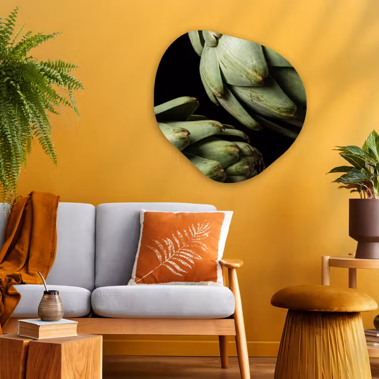 Organisch schilderij - Glas - Artisjok - Groen - Eten — 3