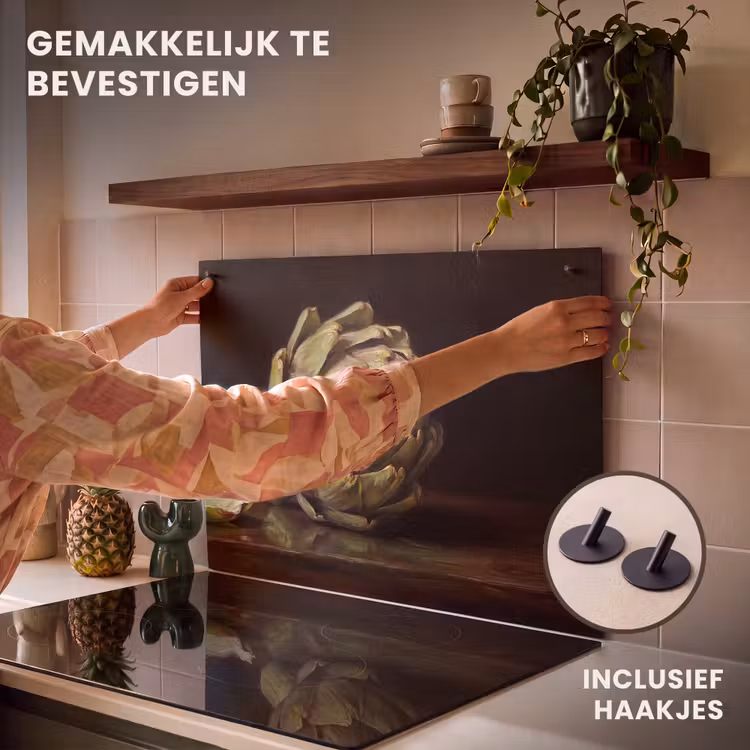Inductie beschermer en spatscherm (2in1) - Artichok - Eten - Klassiek — 7