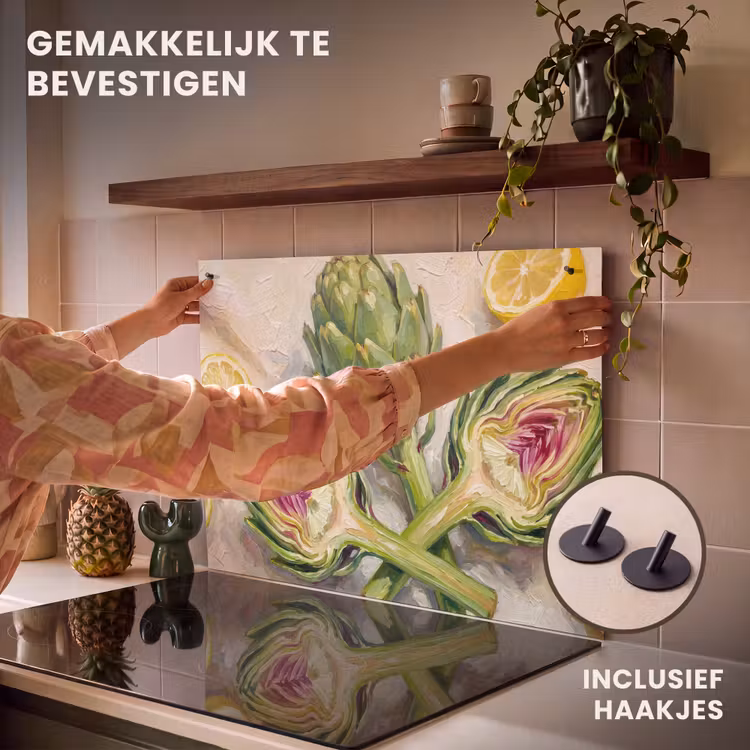 Inductie beschermer en spatscherm (2in1) - Artisjok - Citroen - Eten — 7