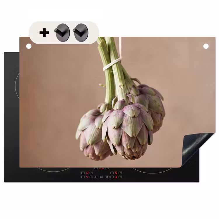 Inductie beschermer en spatscherm (2in1) - Artisjokken - Hangend - Groenten — 1