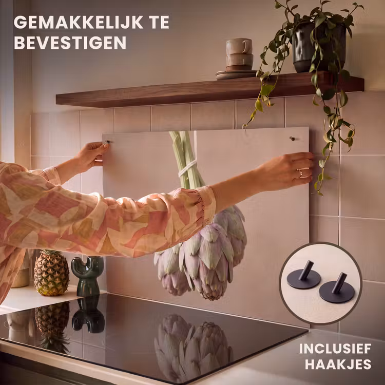 Inductie beschermer en spatscherm (2in1) - Artisjokken - Hangend - Groenten — 7