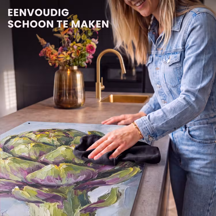 Inductie beschermer en spatscherm (2in1) - Eten - Artisjok - Modern — 5