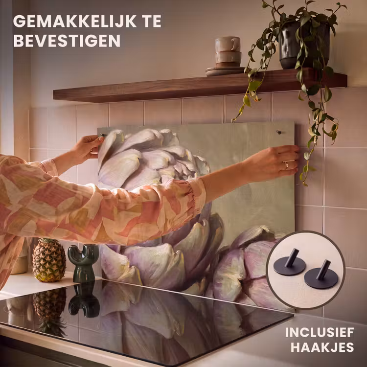 Inductie beschermer en spatscherm (2in1) - Groente - Stilleven - Schilderij — 7