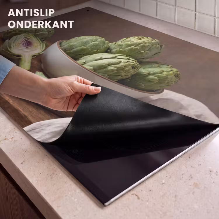 Inductie beschermer en spatscherm (2in1) - Groenten - Artisjok - Keuken — 4