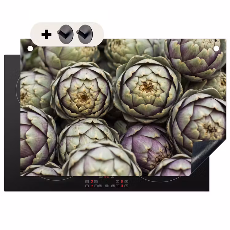 Inductie beschermer en spatscherm (2in1) - Groenten - Vers - Eten — 1