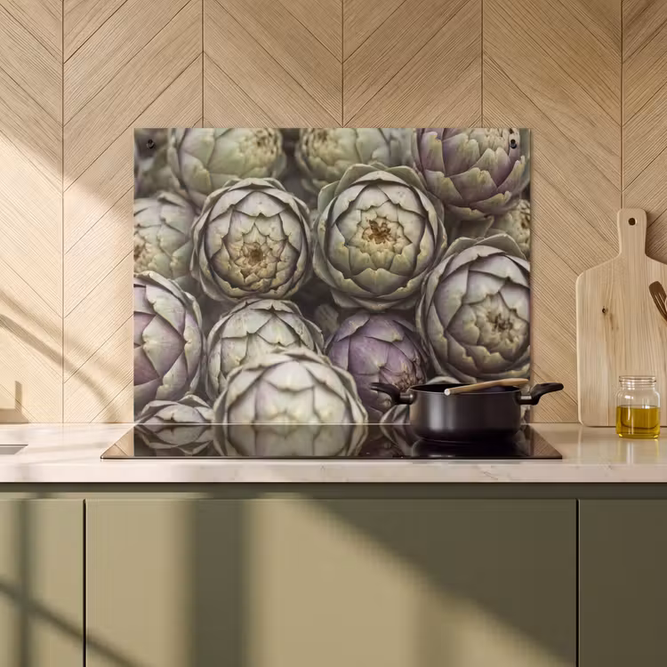 Inductie beschermer en spatscherm (2in1) - Groenten - Vers - Eten — 2