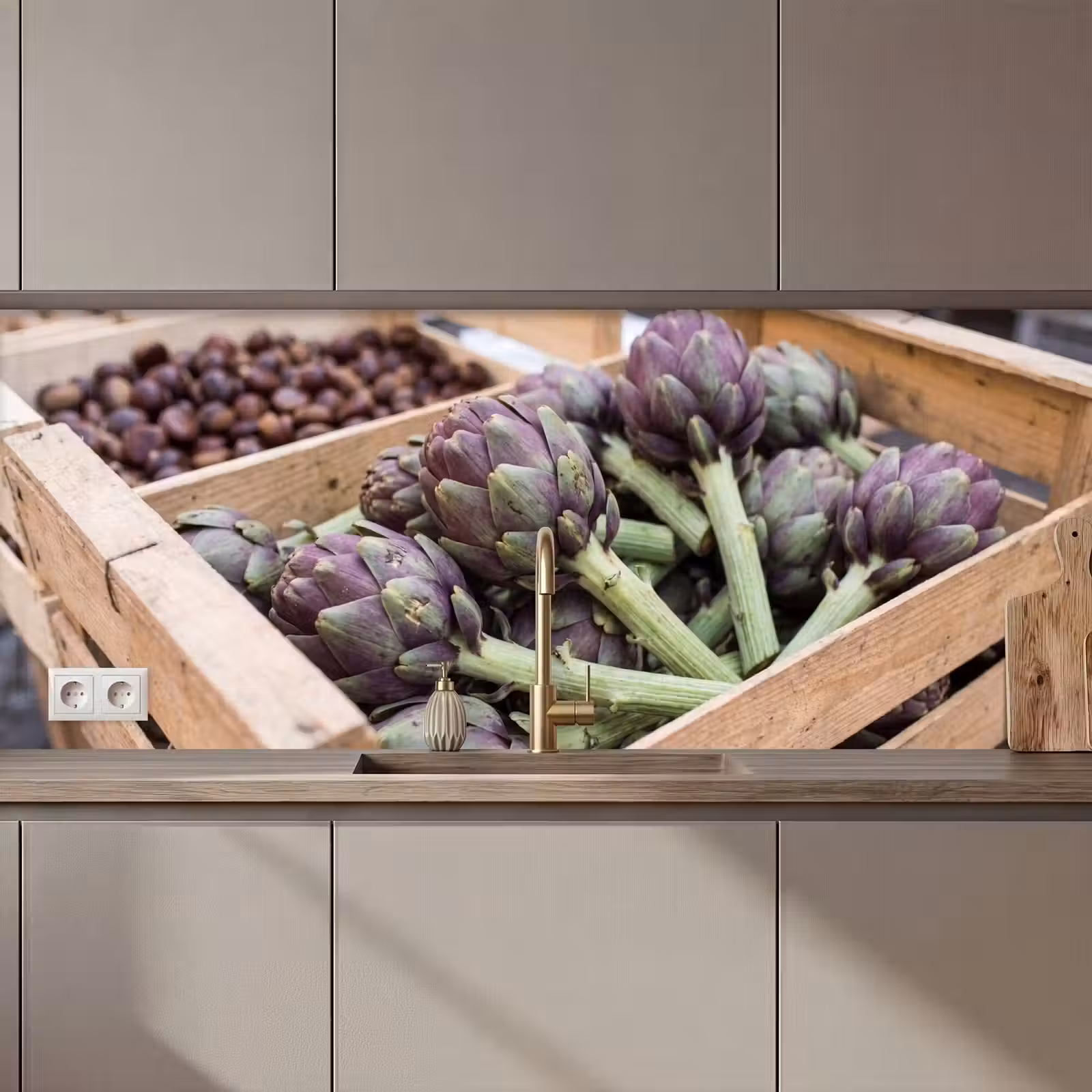 Keuken achterwand - Groenten - Markt - Vers — 1