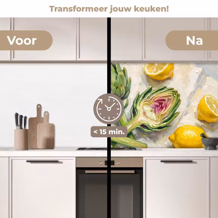 Keuken achterwand - Artisjok - Citroen - Eten — 2