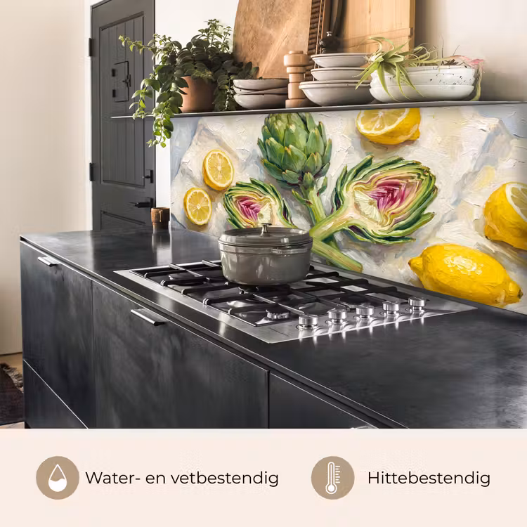 Keuken achterwand - Artisjok - Citroen - Eten — 3