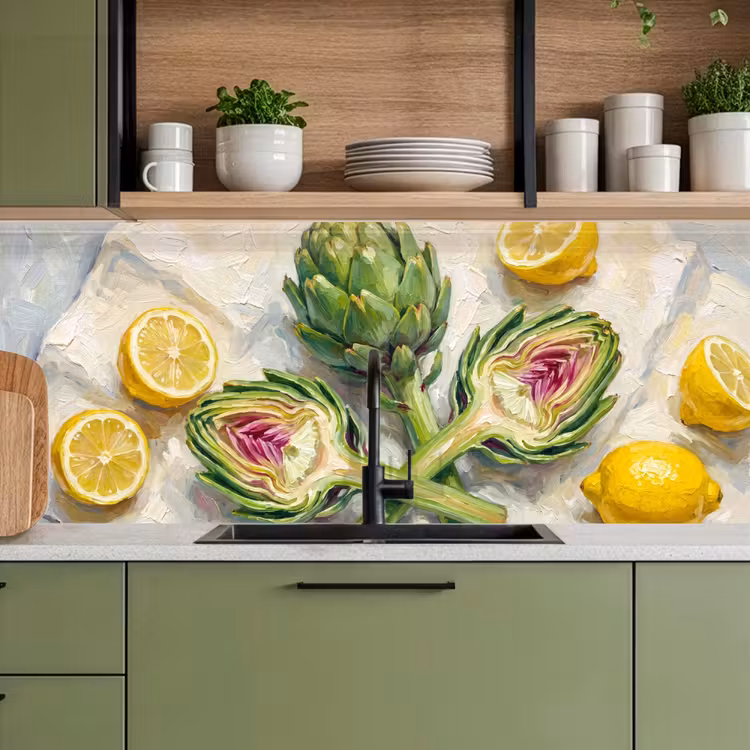 Keuken achterwand - Artisjok - Citroen - Eten — 5