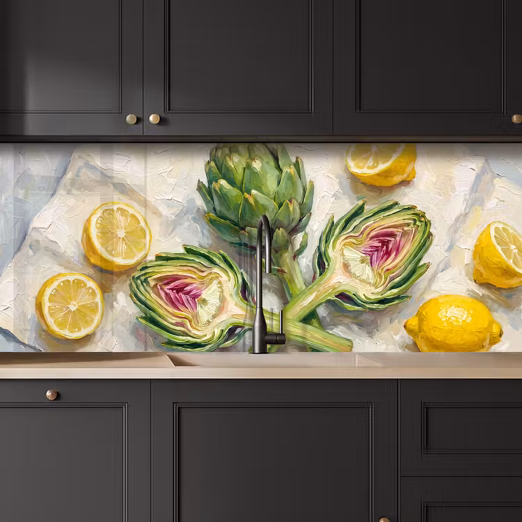 Keuken achterwand - Artisjok - Citroen - Eten — 6