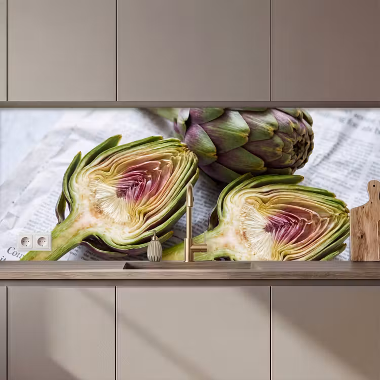 Keuken achterwand - Artisjok - Doorgesneden - Eten — 1