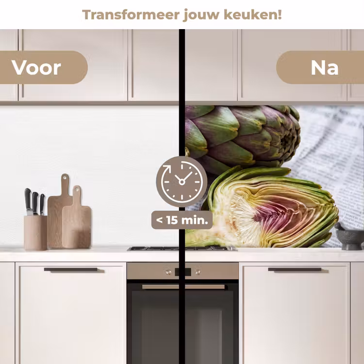 Keuken achterwand - Artisjok - Doorgesneden - Eten — 2