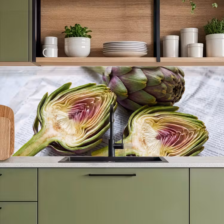 Keuken achterwand - Artisjok - Doorgesneden - Eten — 5
